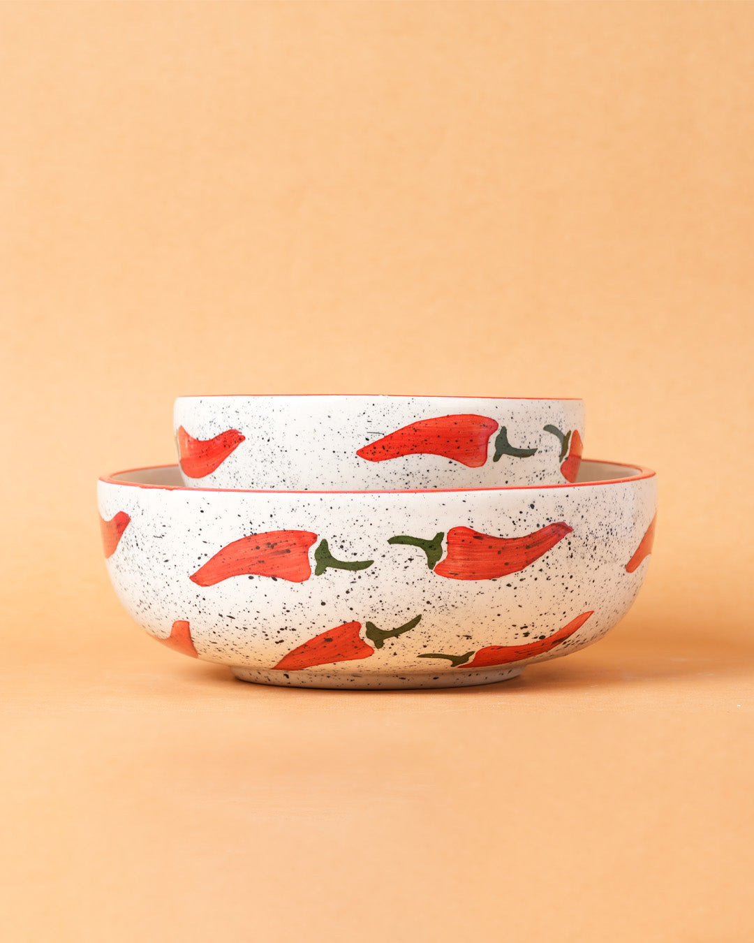 Keep It Spicy Red Chilli Ceramic Bowl - (Large & Small)