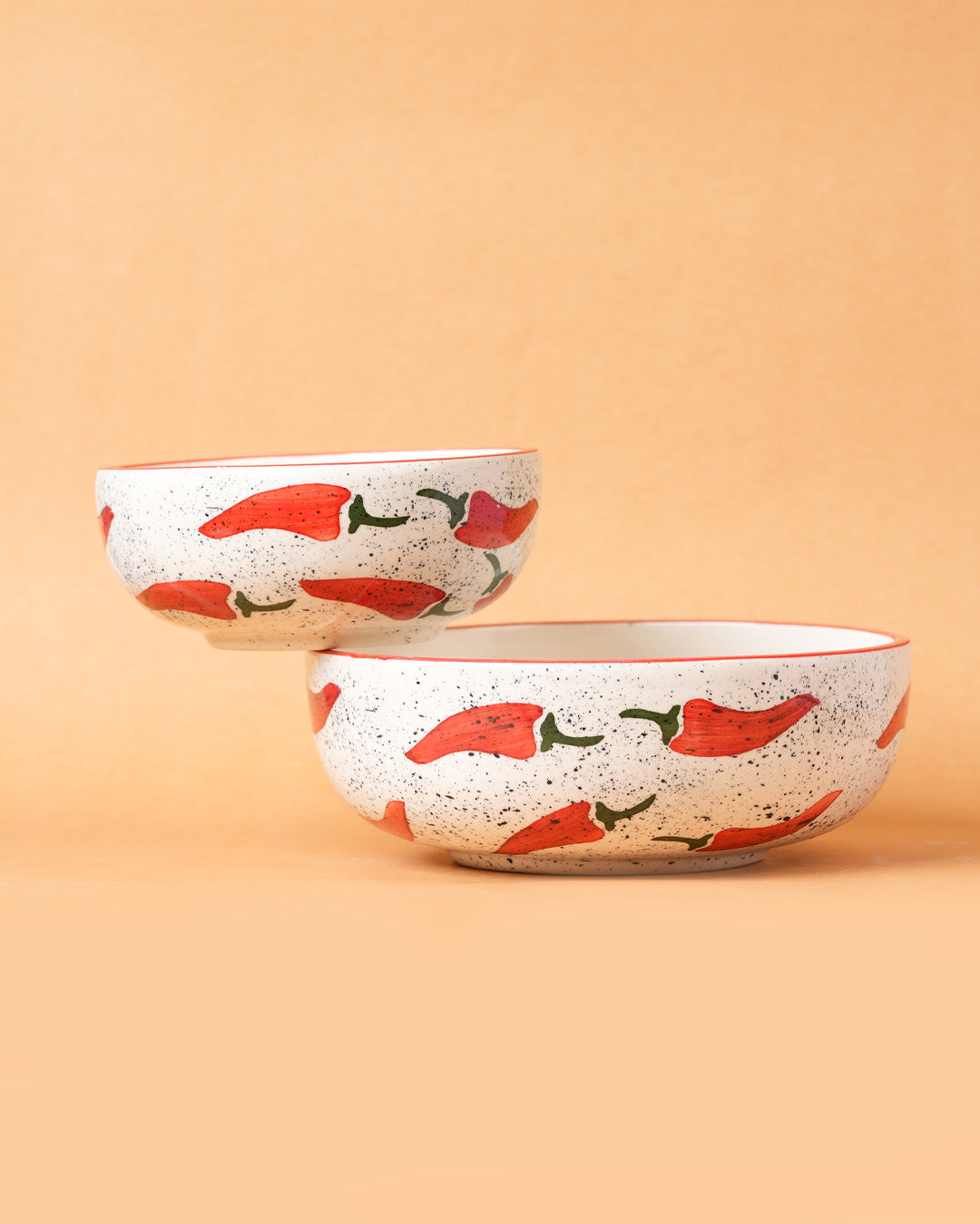Keep It Spicy Red Chilli Ceramic Bowl - (Large & Small)