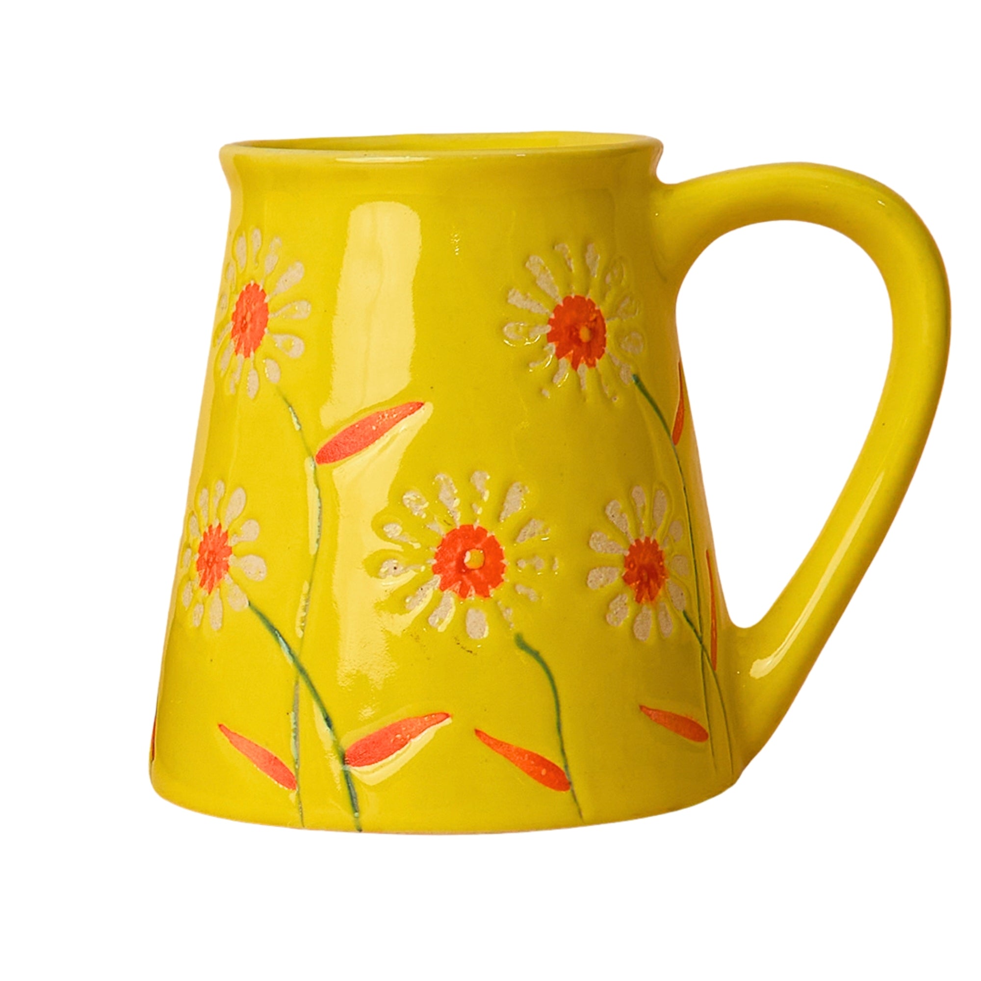 Colorful Beverage Mug - Yellow Garden Bloom Design (250ml)