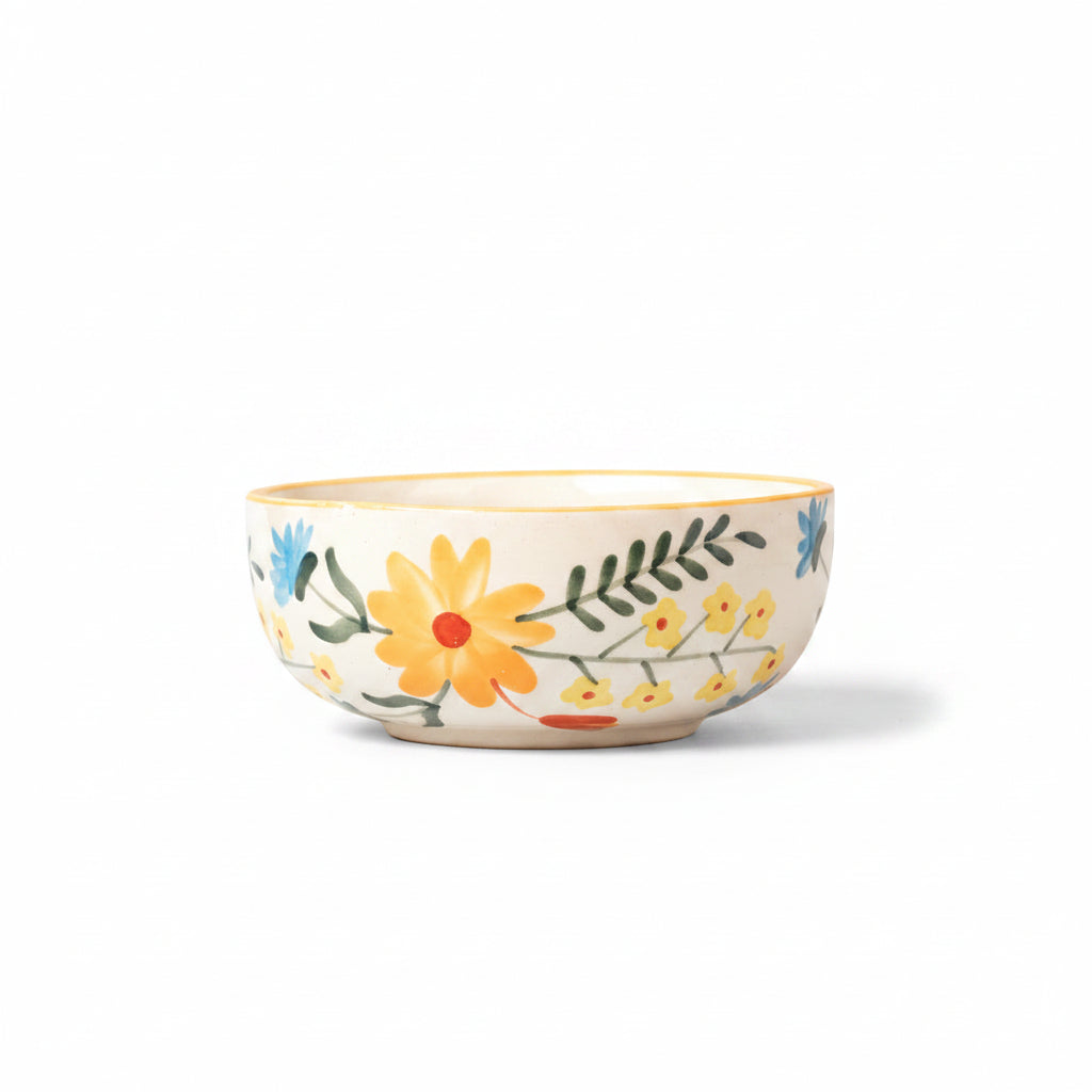 Floral Extravaganza Ceramic Bowl - (Large & Small)