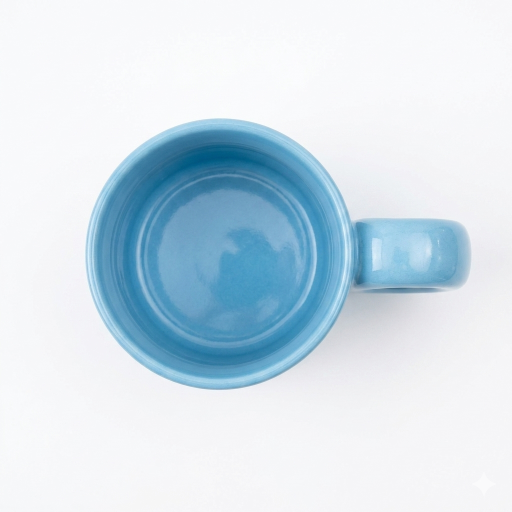 Glossy Blue Mid Century Modern Mug (300ml)