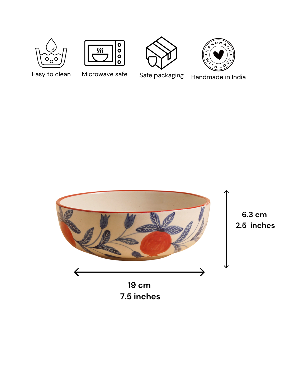 Anaar Bazaar Ceramic Serving Bowl - Large