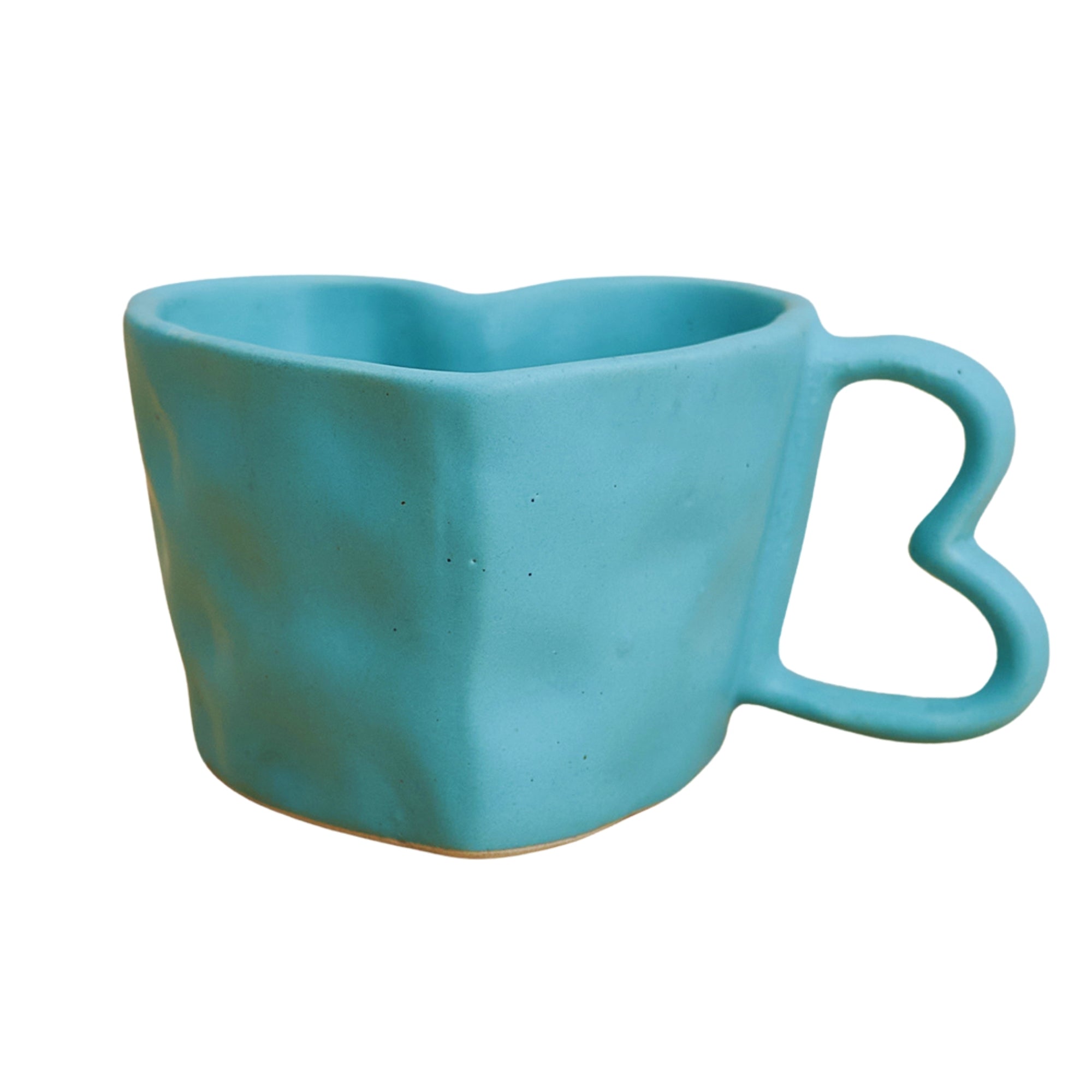 Sky Blue Ceramic Heart Mug (300ml)