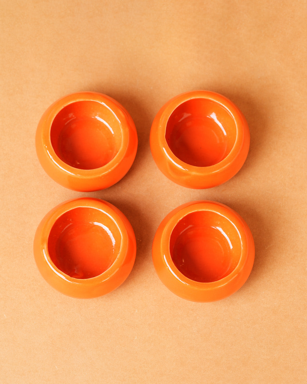 Saffron Glow Set of 4 Diya's
