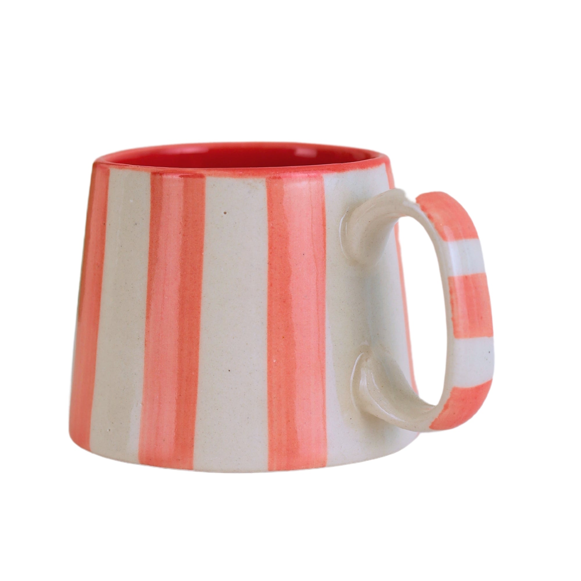 Pink Stripe Ceramic Mug - 220ml