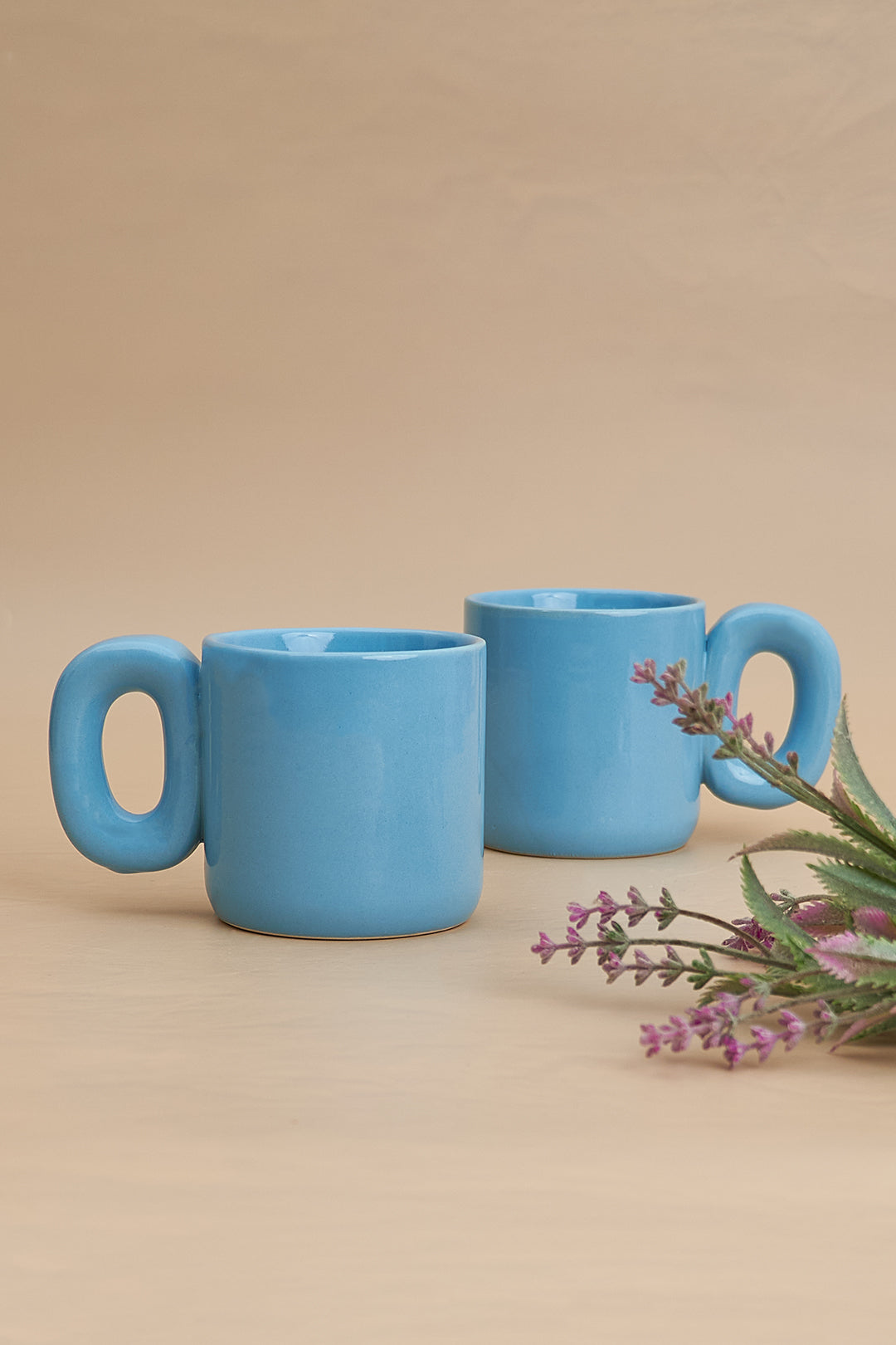Glossy Blue Mid Century Modern Mug (300ml)
