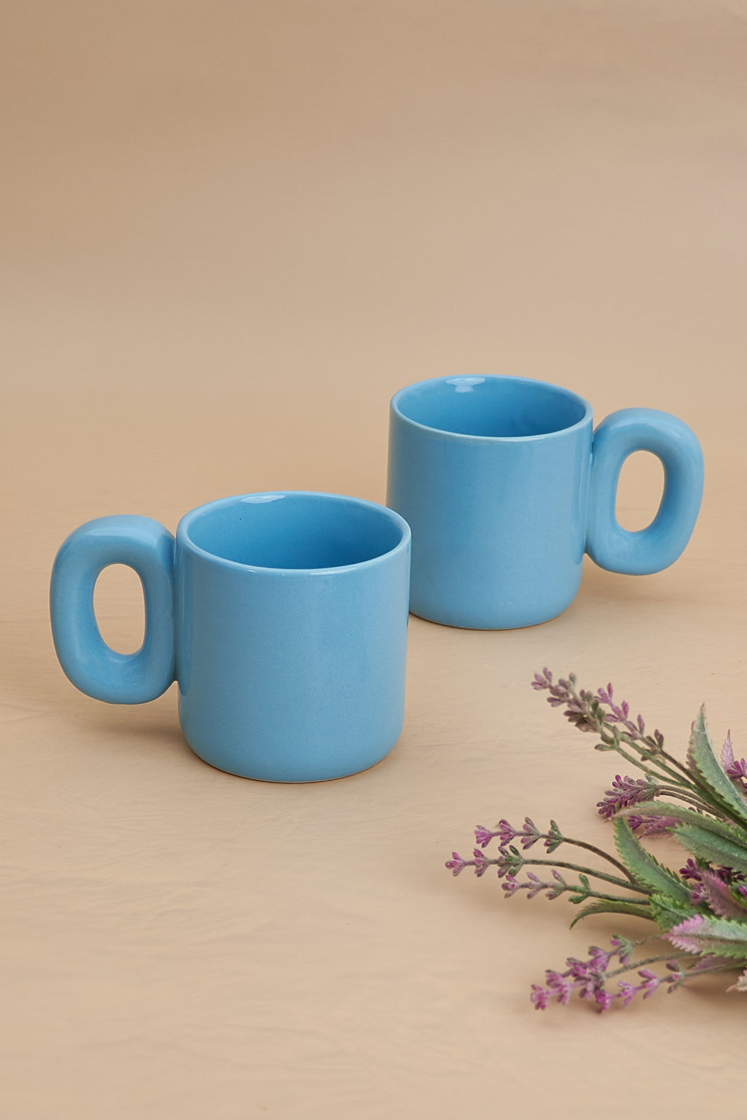 Glossy Blue Mid Century Modern Mug (300ml)