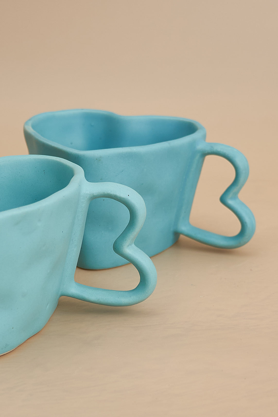 Sky Blue Ceramic Heart Mug (300ml)