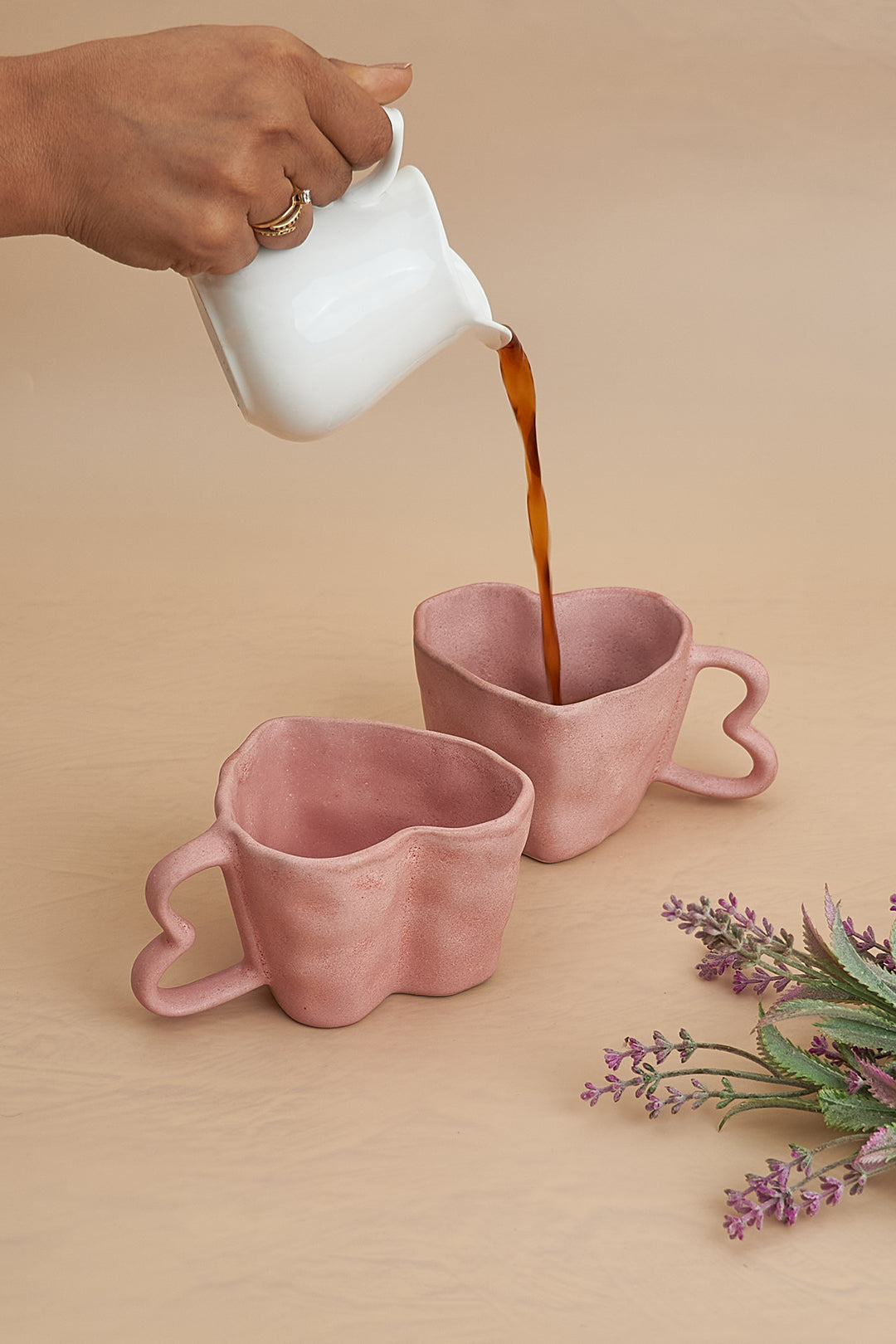 Baby Pink Ceramic Heart Mug (300ml)