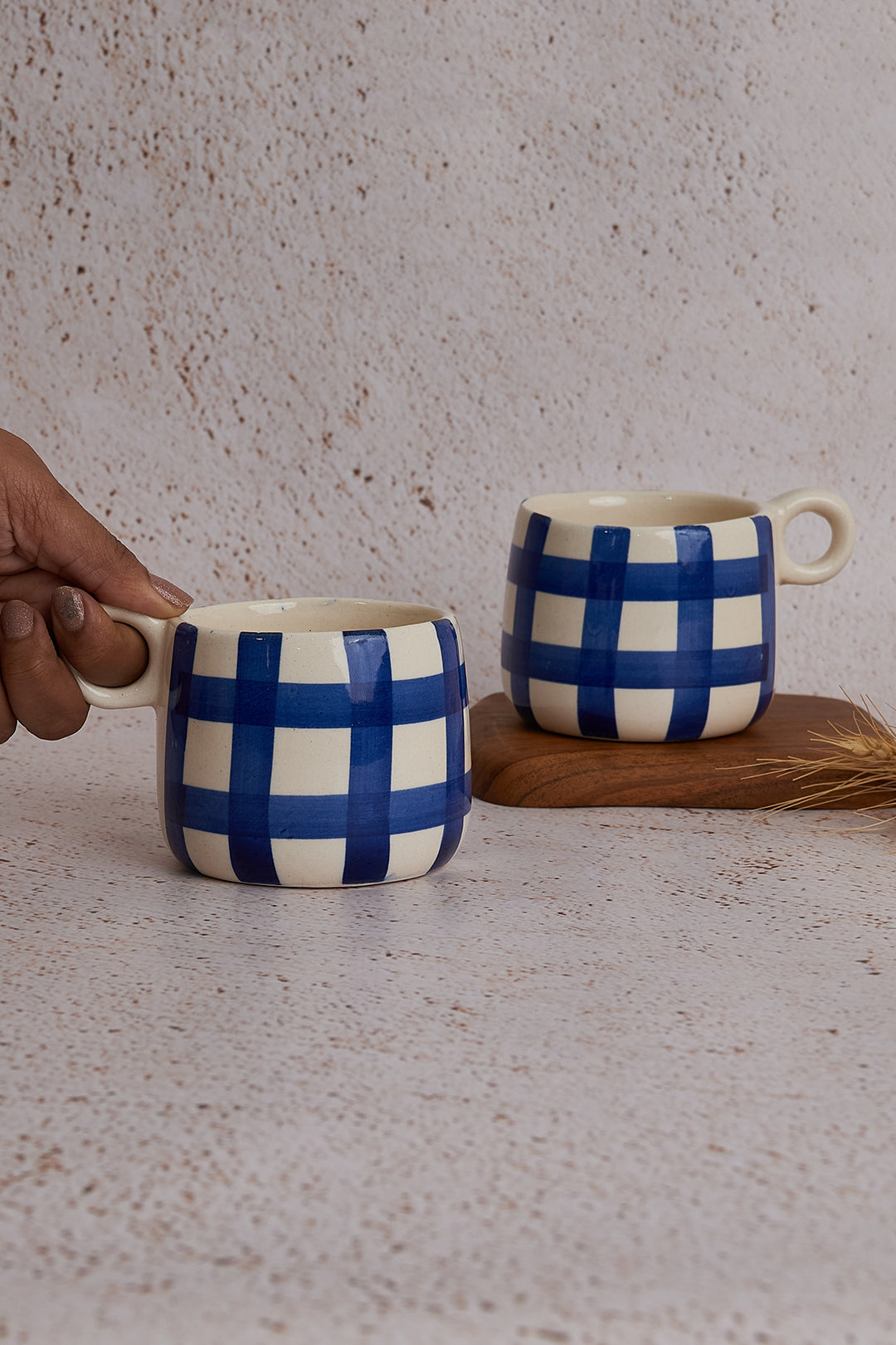 Dark Blue Check Breakfast Bundle