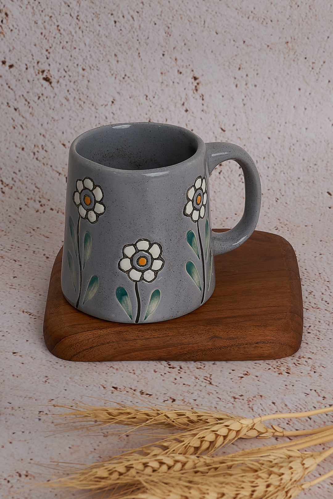Grey Bloom Mug Transformed into Vibrant Drinkware (250ml) Single