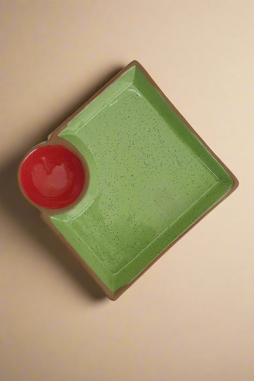 Green & Red Chip & Dip Platter