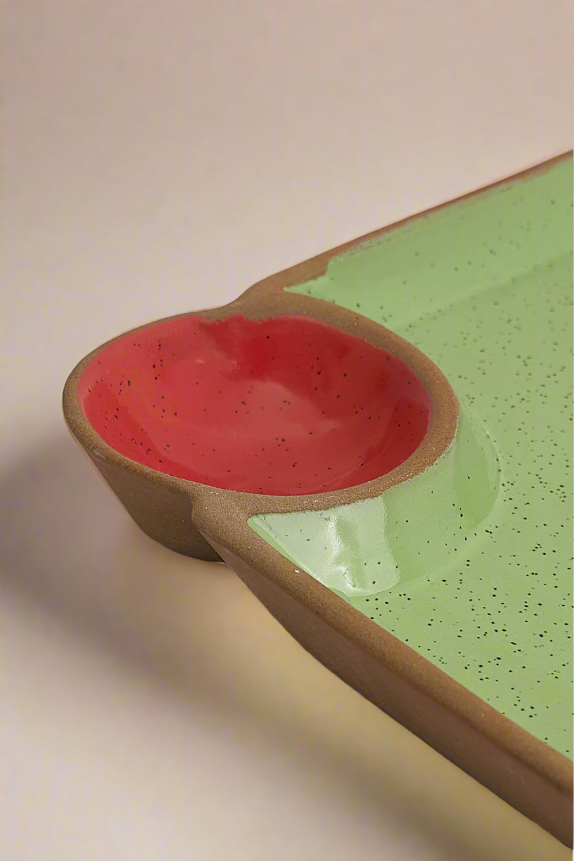 Green & Red Chip & Dip Platter