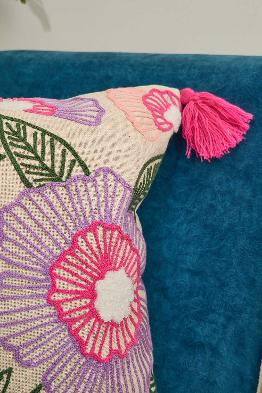 Fields of Spring Cotton Cushion Cover - 16x16"