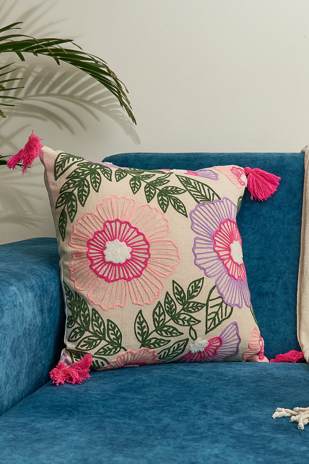 Fields of Spring Cotton Cushion Cover - 16x16"