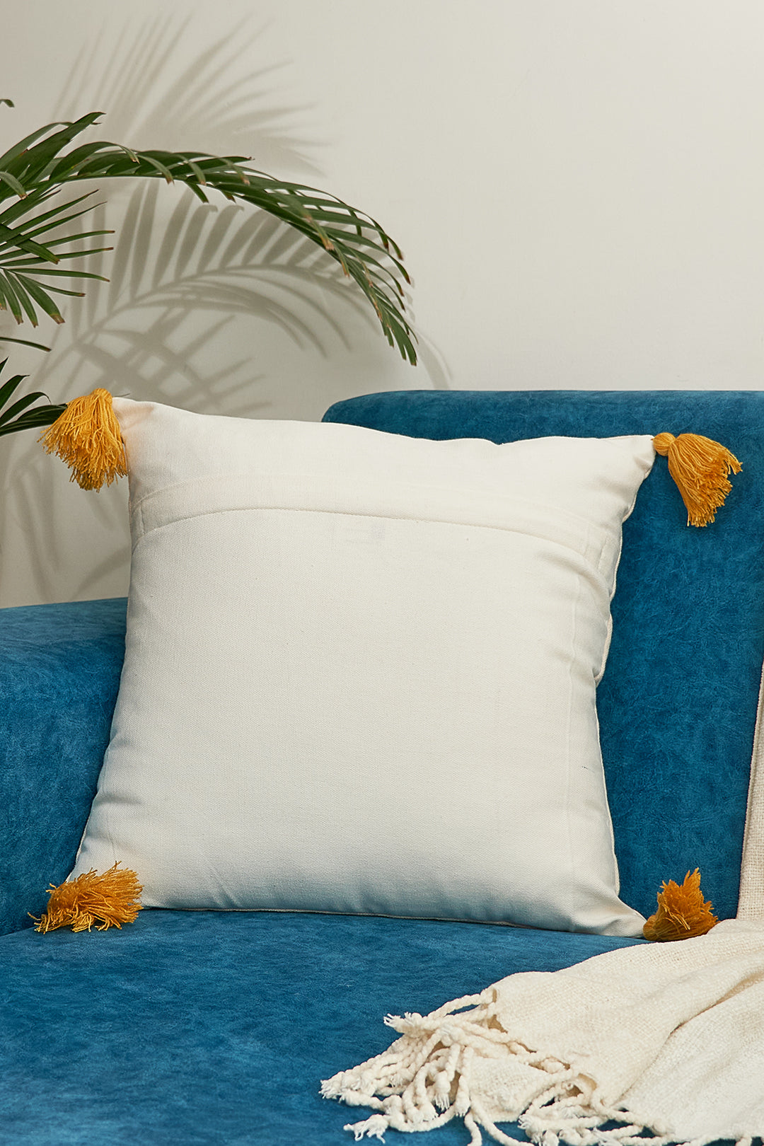 Dandelion Dreams Embroidered Cushion Cover- 16x16"