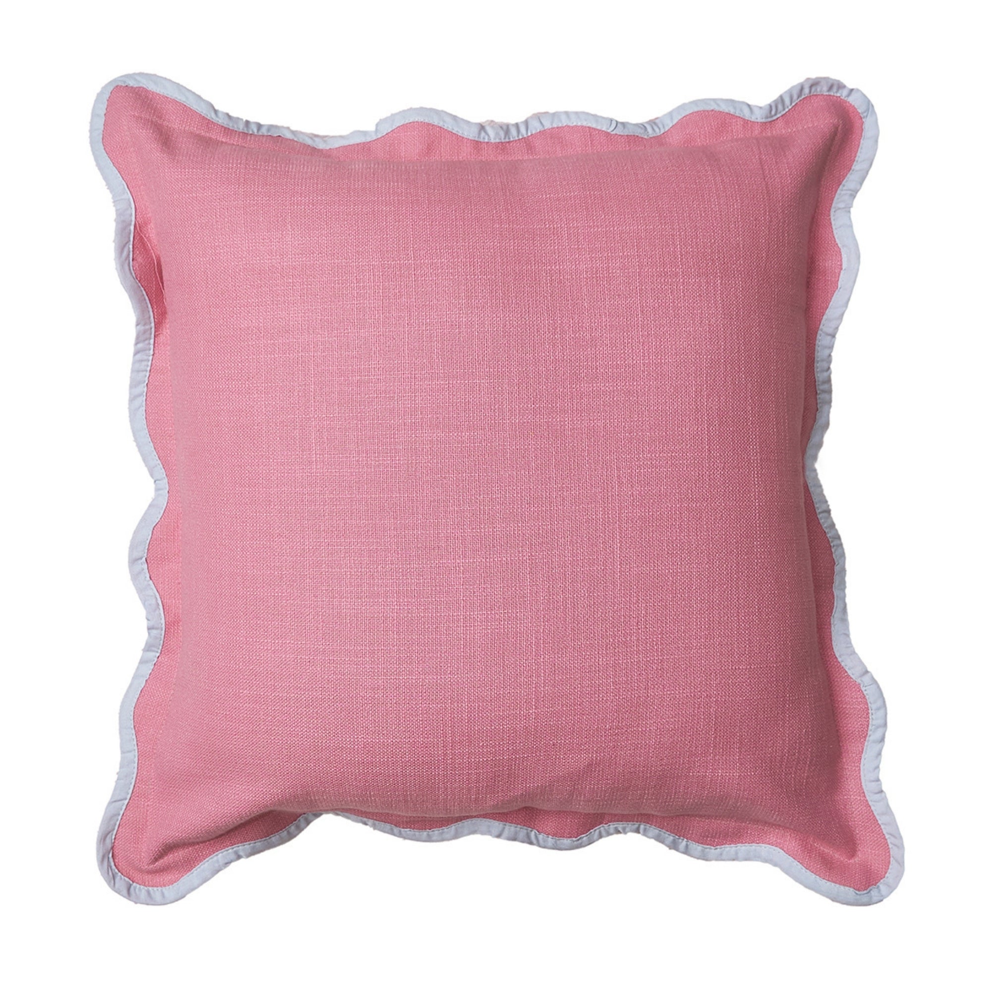 Pink Scallop Cushion Cover