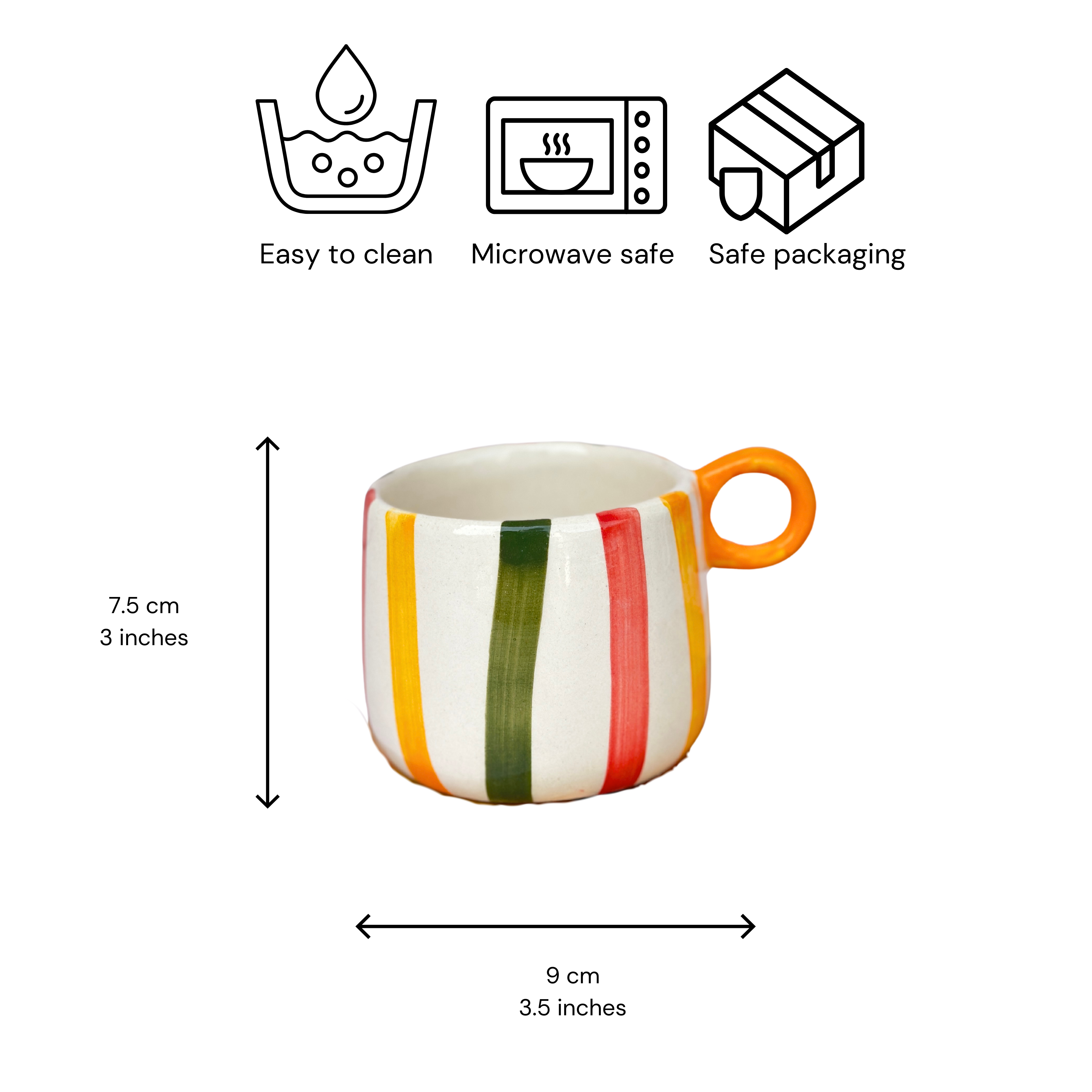 Colourful Stripes Coffee Cup-300ml