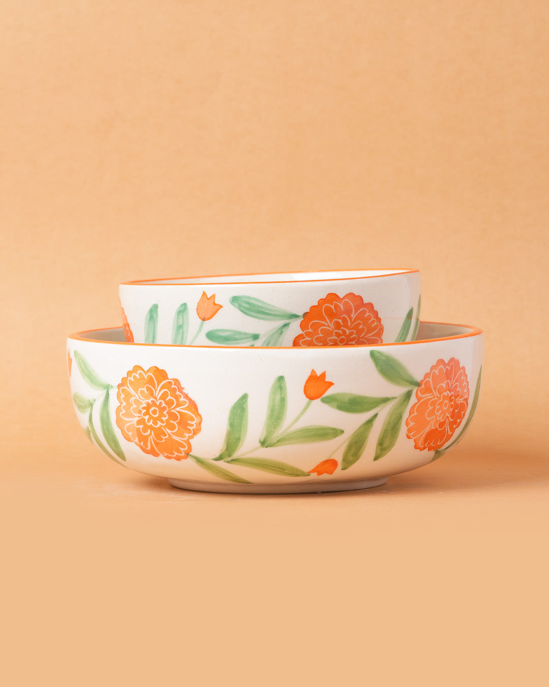 Marigold Mandi Handpainted Ceramic - ( Large & Small )