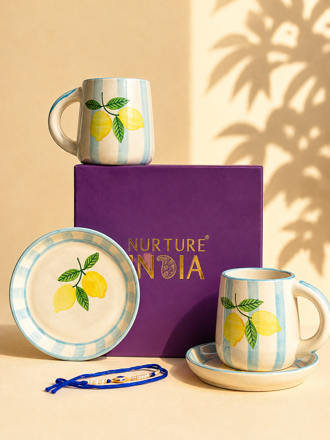 Lemon Stripe Elegance Hamper Set