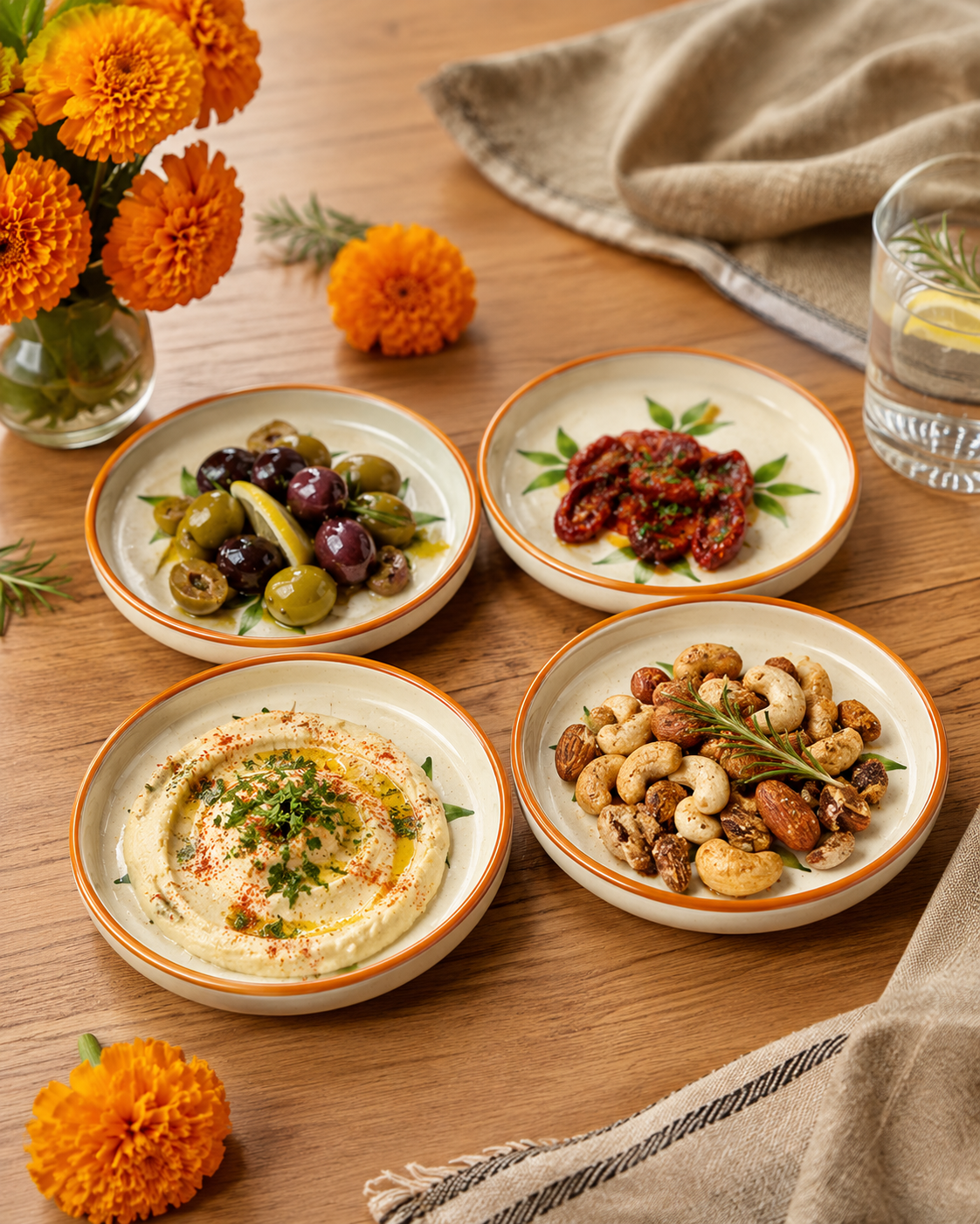 Marigold Mandi Ceramic Tapas Set of 4
