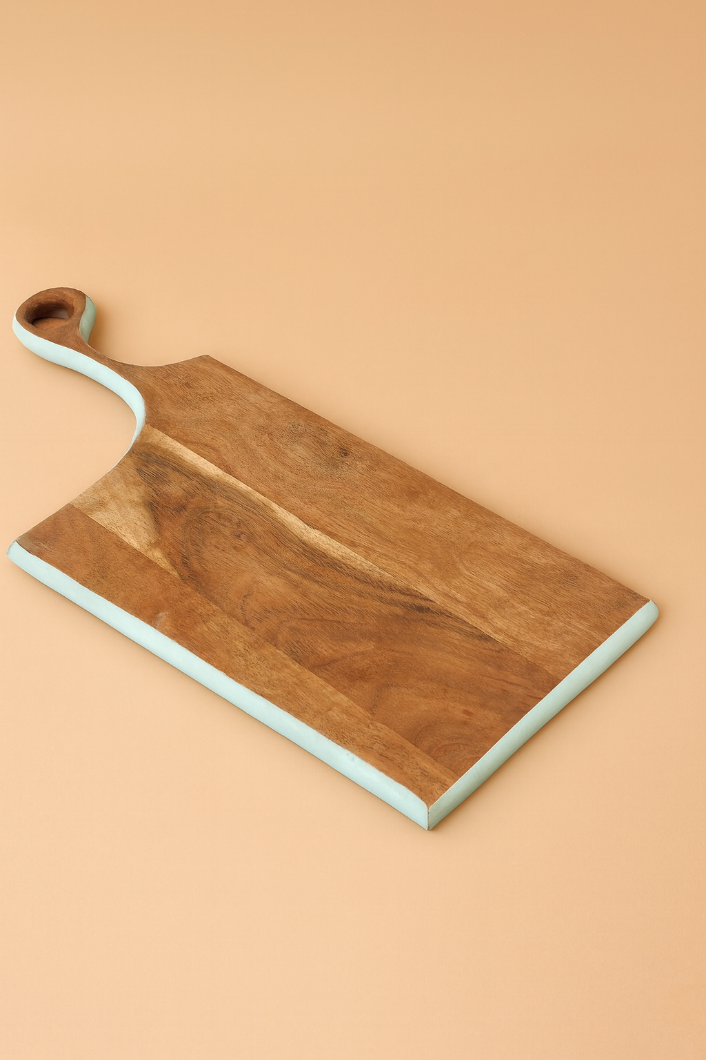 Sleek Green Acacia Wood Platter