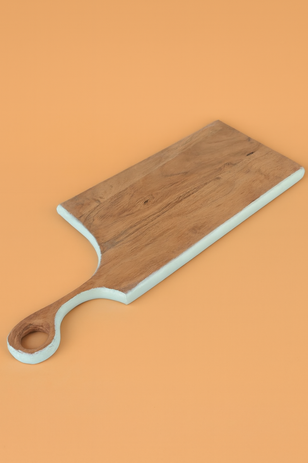 Sleek Green Acacia Wood Platter
