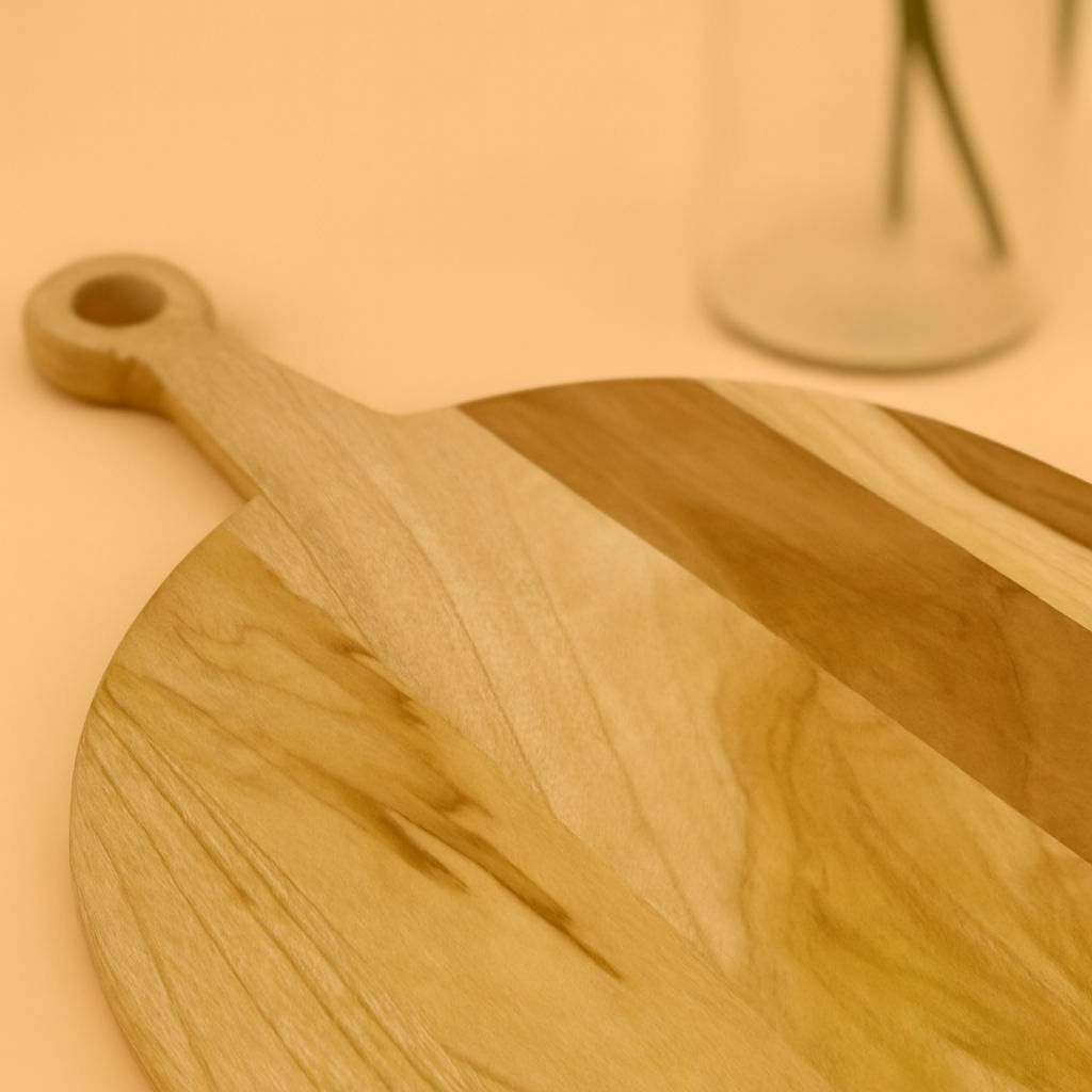 Round Teak Wood Platter