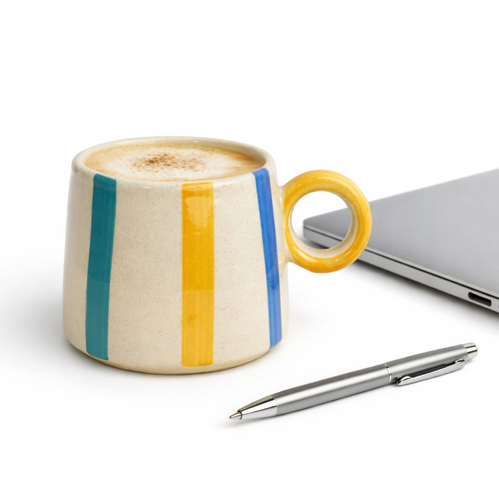 Bright Striped Large Mug - 450ml
