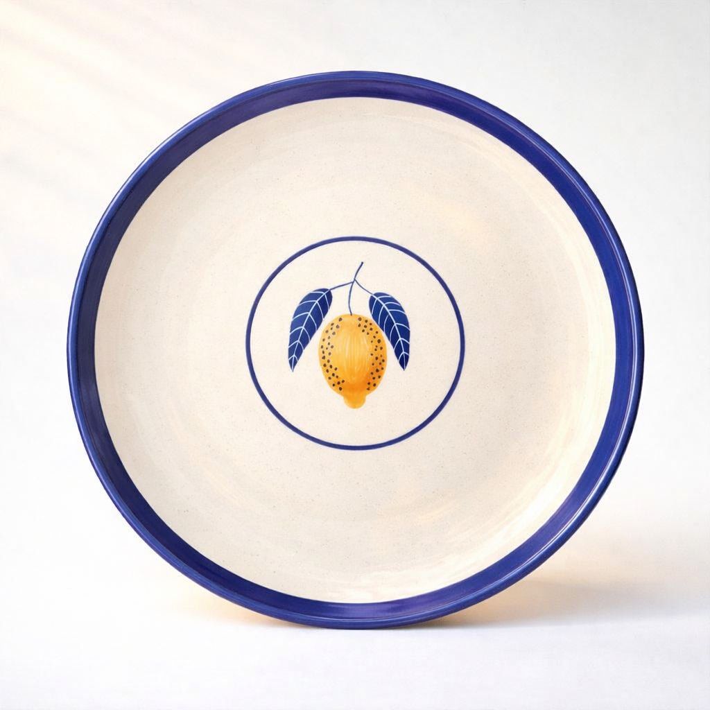 Lemon Leafy Ceramic Dinner Plate (10.5 inches) Dispatches 20th May