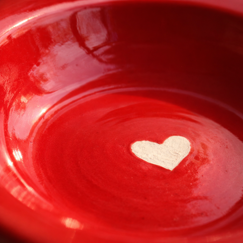 Heart of Clay – Red Ceramic Bowl