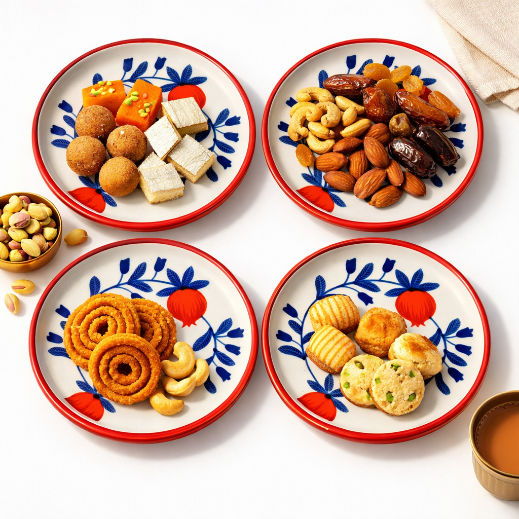 Anaar Bazaar Ceramic Snack Plate (8 inches)