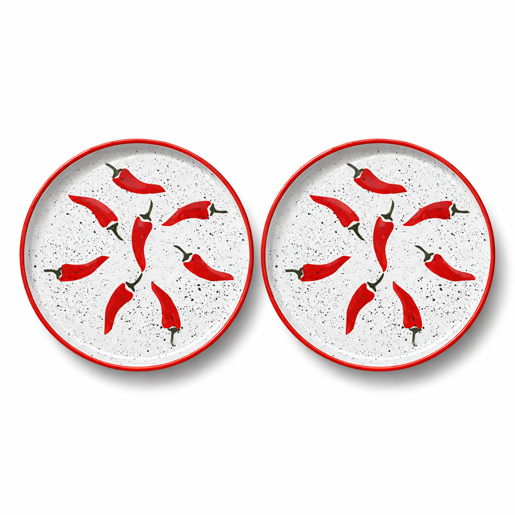 Keep It Spicy Ceramic Snack Plate (8 inches)