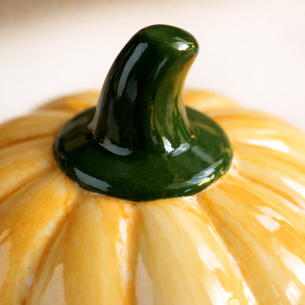 Yellow Pumpkin Ceramic Coffee Mug with Lid (300 ml )