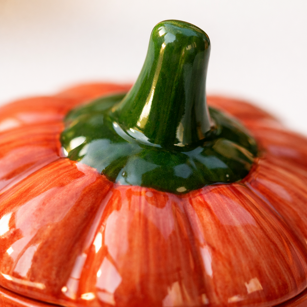 Red Pumpkin Ceramic Coffee Mug with Lid (300 ml )