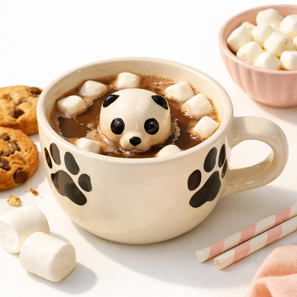 Cute Pand Surprise 3D Animal Ceramic Coffee Mug (240 ml )