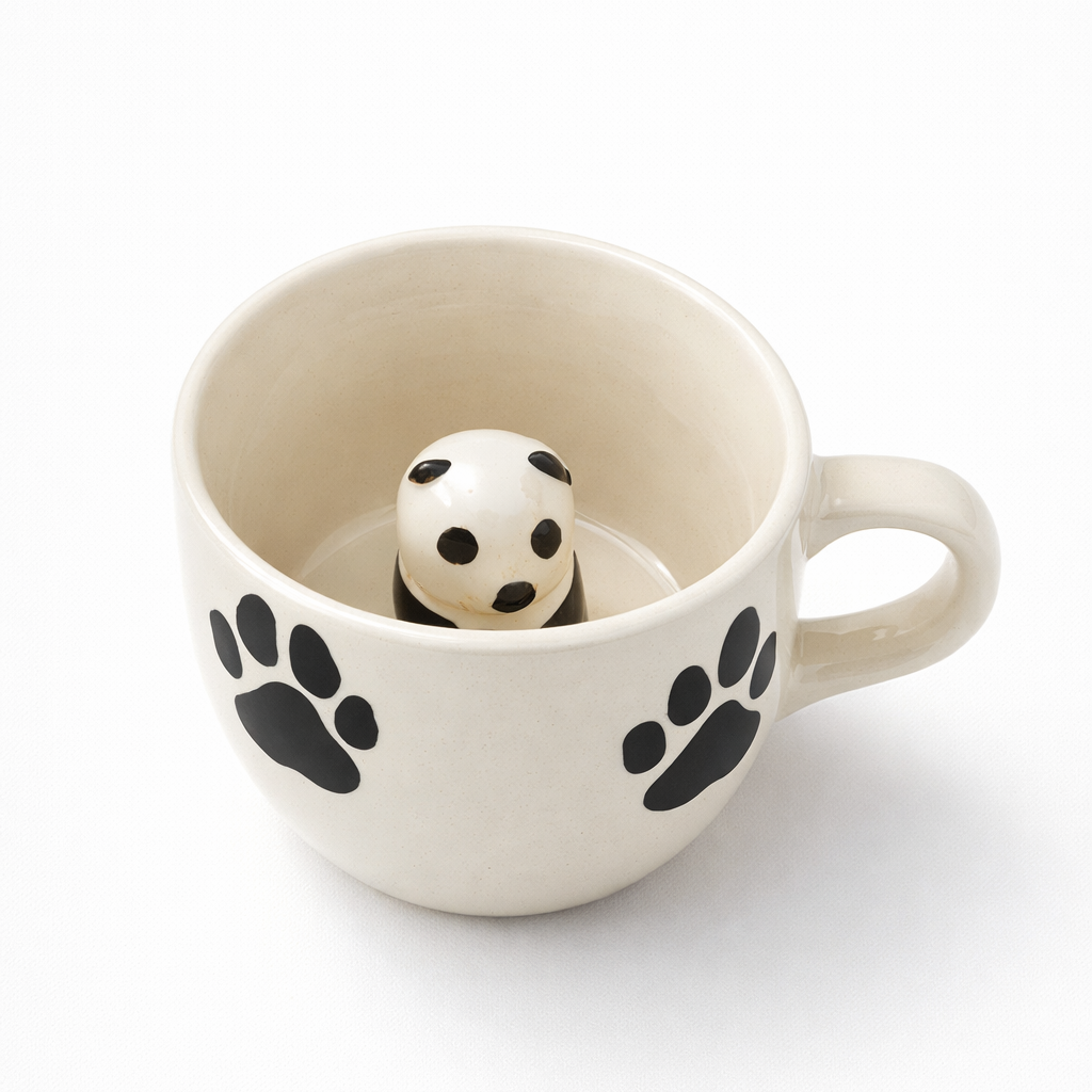Cute Pand Surprise 3D Animal Ceramic Coffee Mug (240 ml )