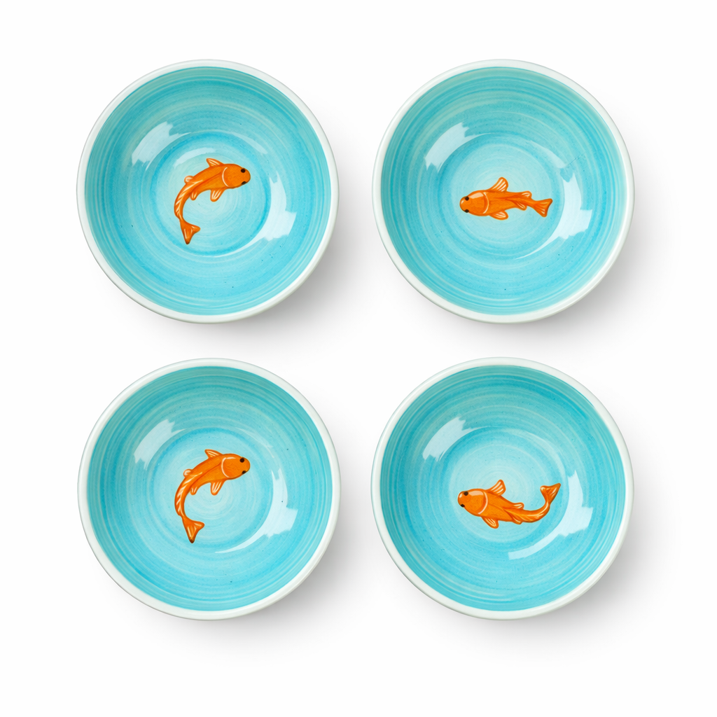 Set - Koi Mulaqaat Fish Ceramic Small Bowls