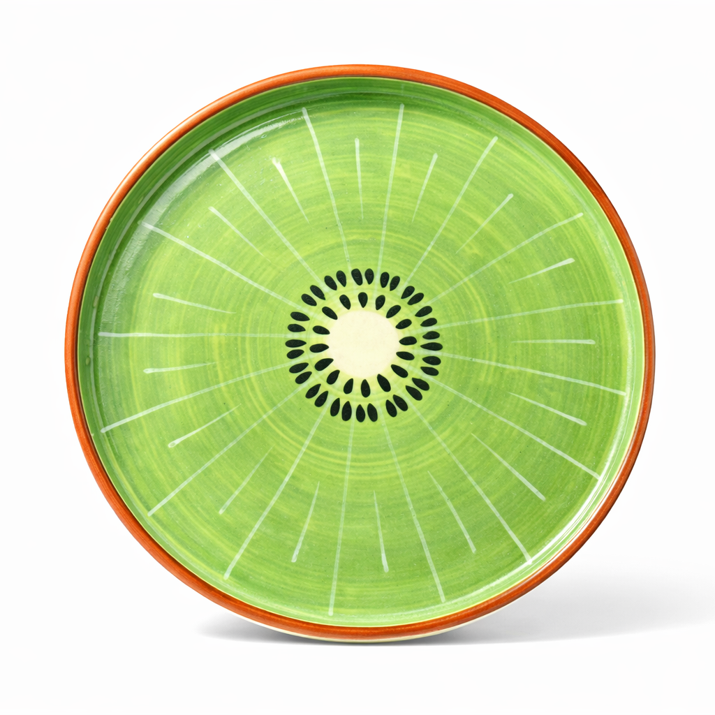 Kiwi Ceramic Snack Plate (8 inches)