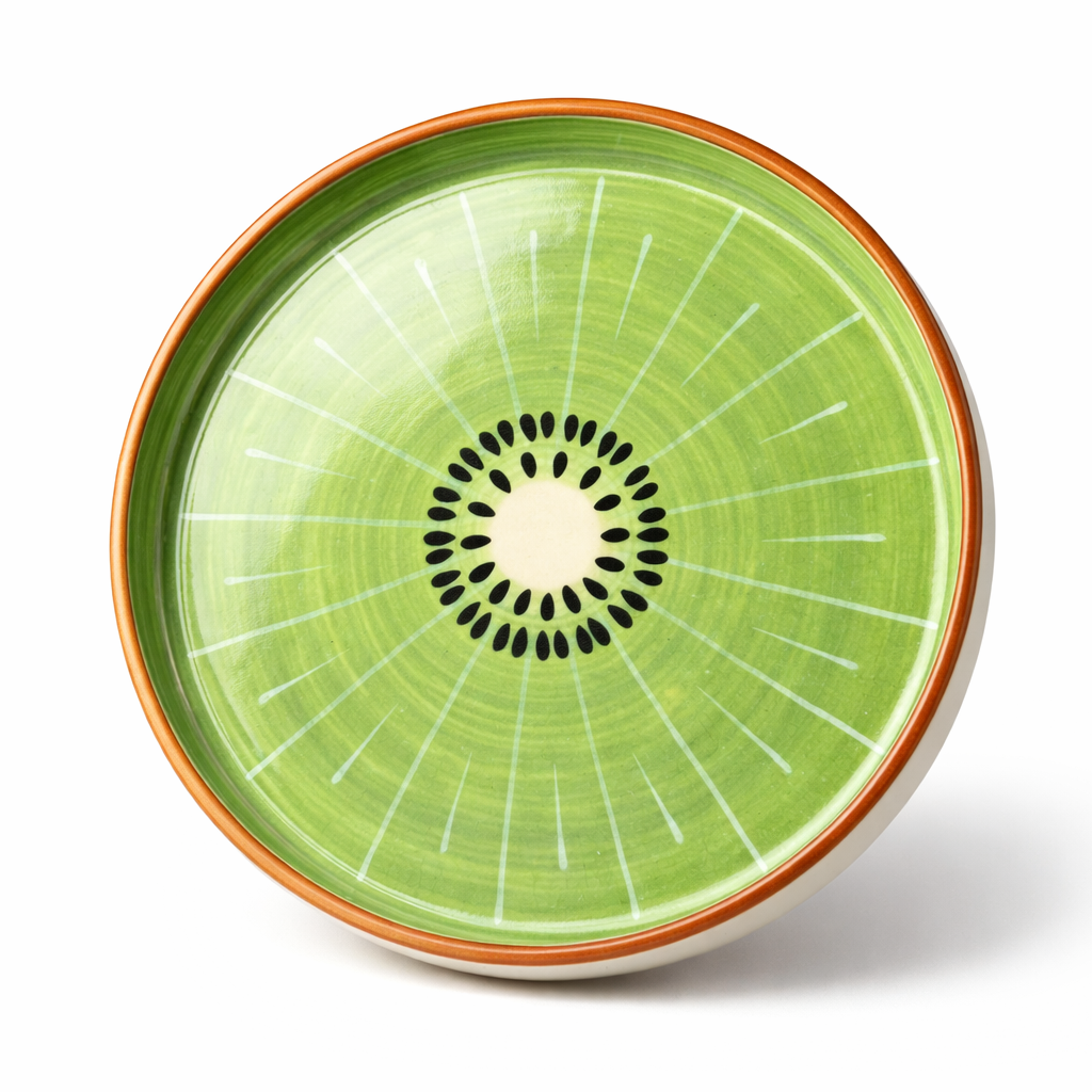 Kiwi Ceramic Snack Plate (8 inches)