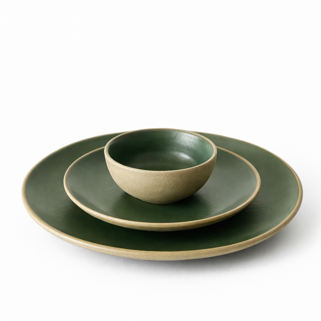 Army Green Dinner Set of 3 Matte