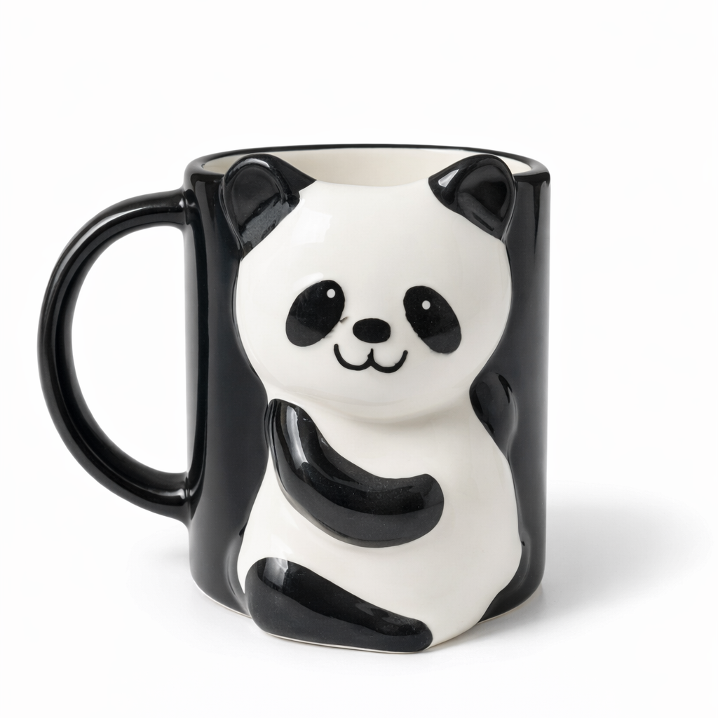 Cute 3D Panda Ceramic Coffee Mug - ( 400-500ml ) Large Capacity Decorative Cup