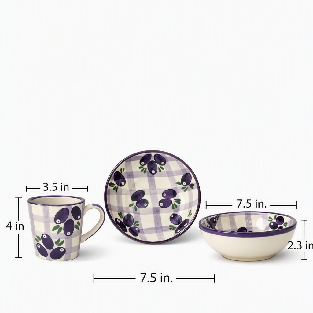 Jamun Junction Ceramic Breakfast Set of 3