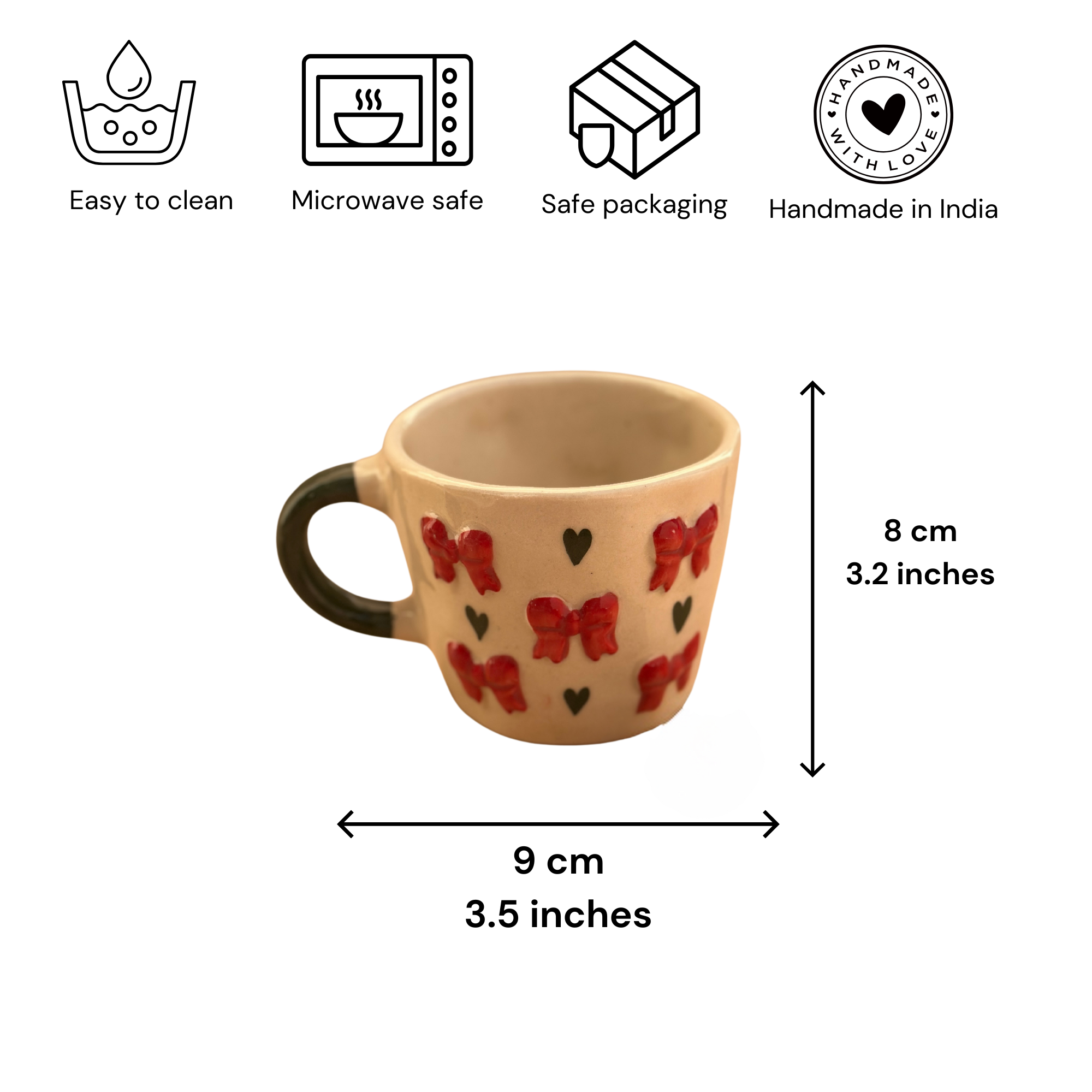 Coquette Bows Mug - Red