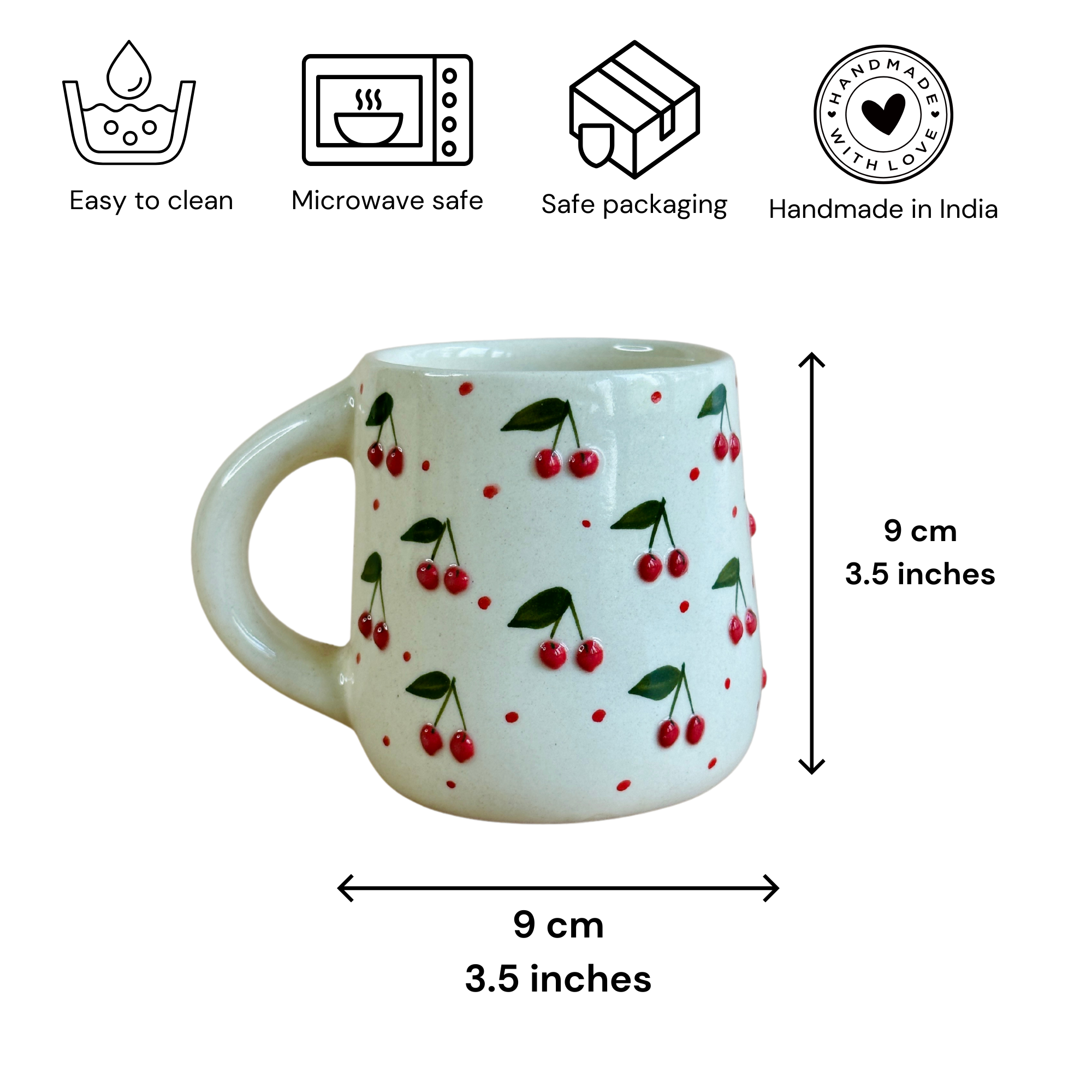 Set - Very Cherry Ceramic Mugs
