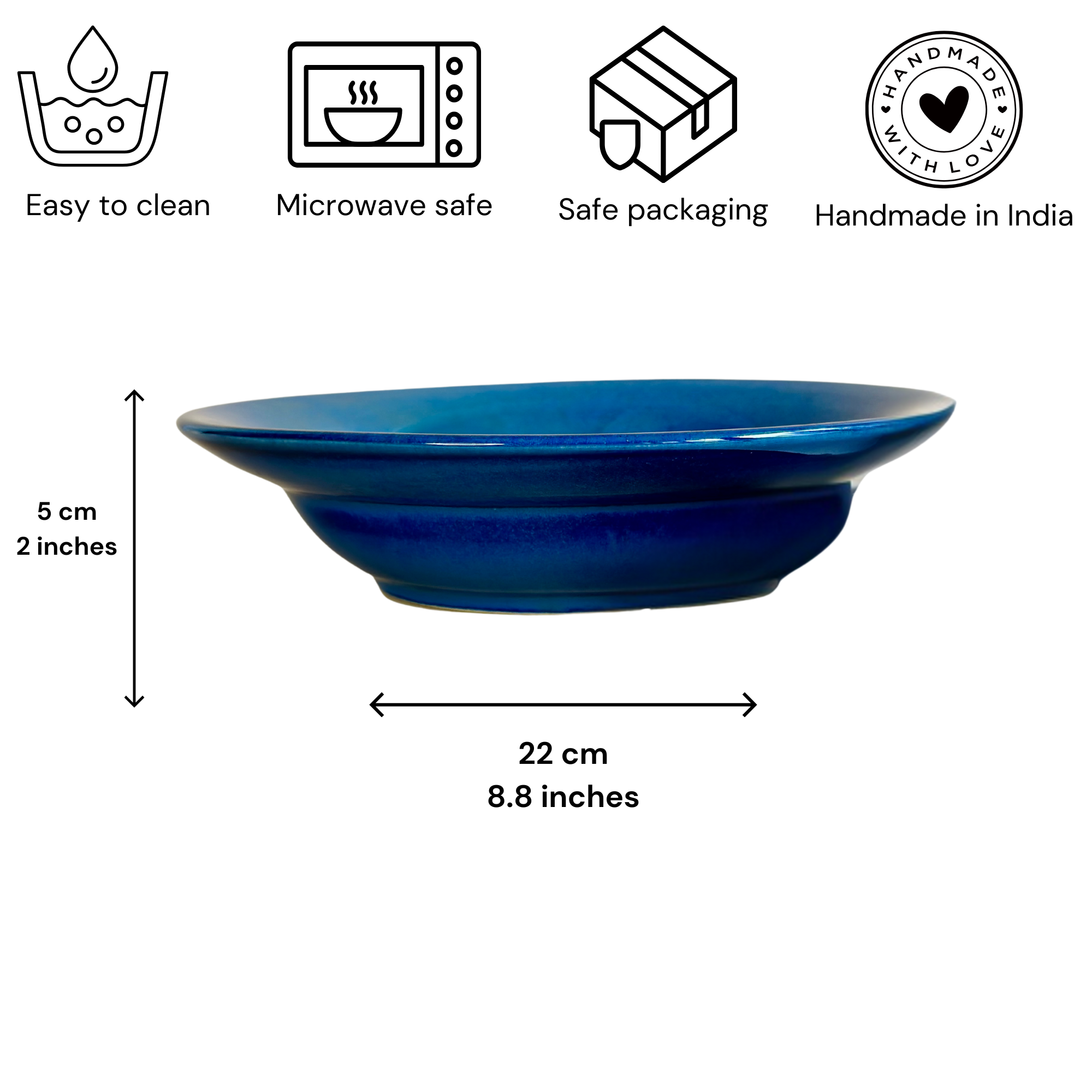 Have It All Pasta Bowl - Cobalt Blue