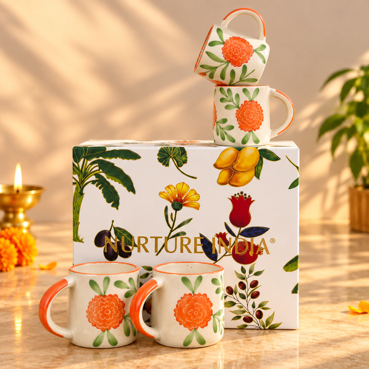 Set of 4 Mugs - Gift Hamper