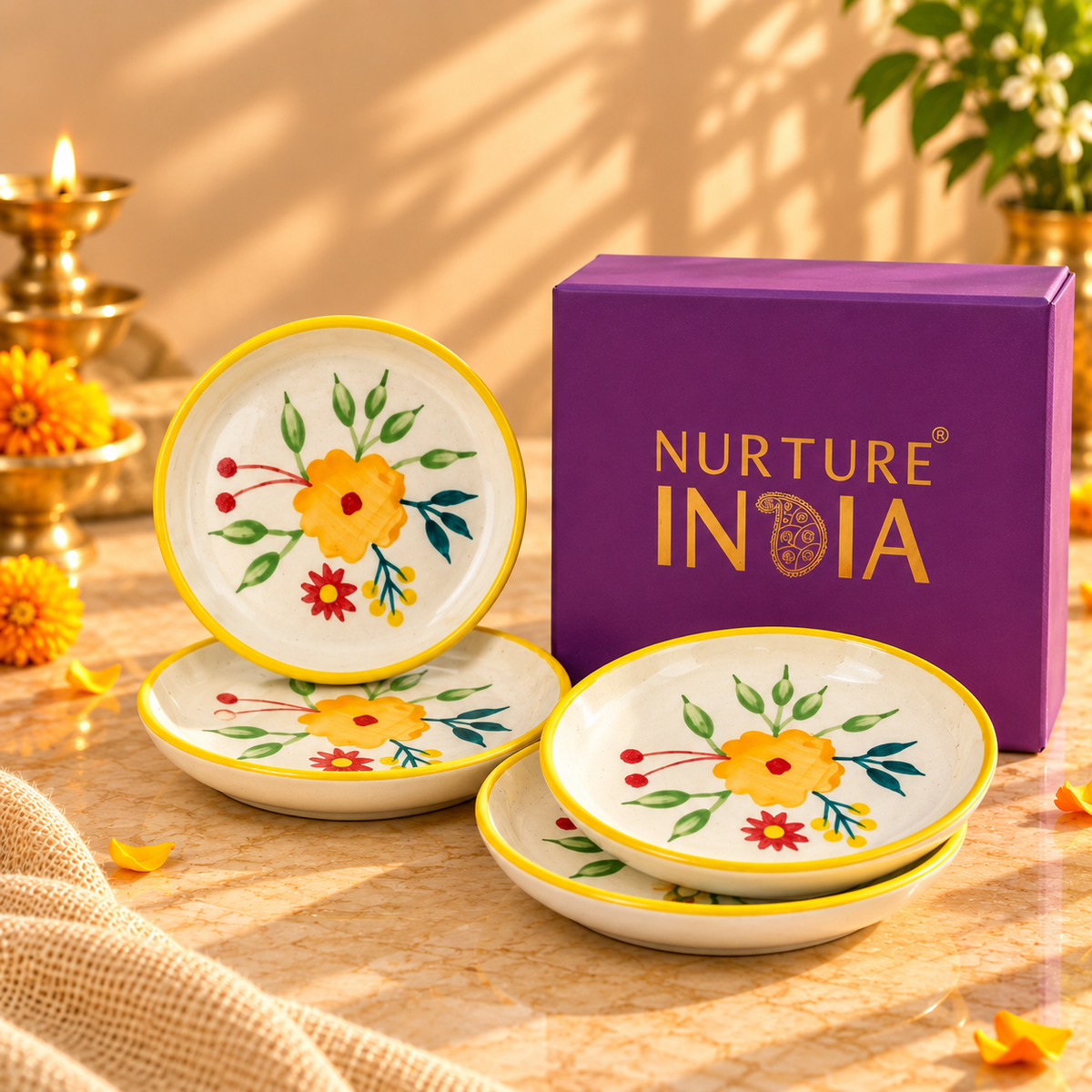 Ceramic Tapas Set of 4 - Gift Box