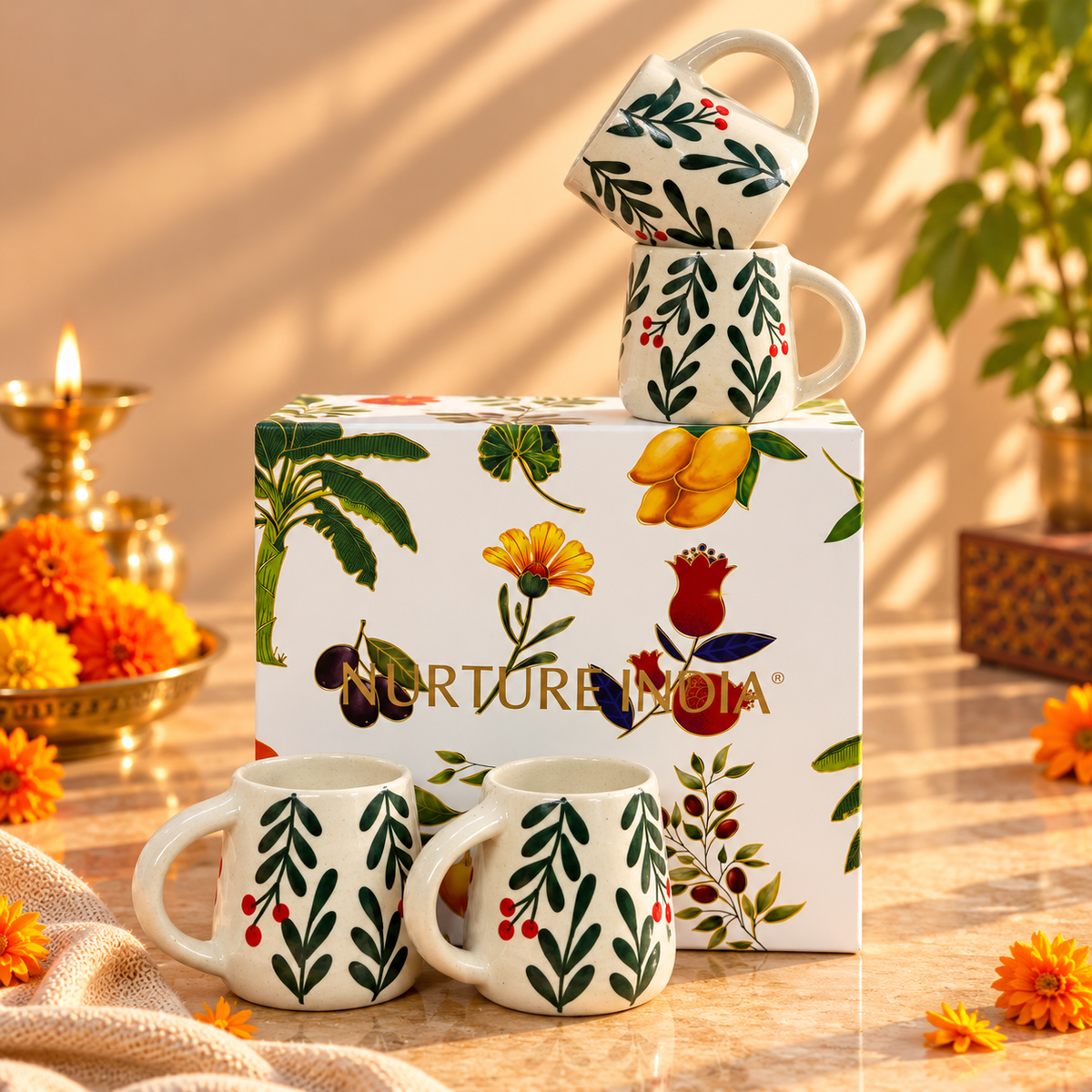 Set of 4 Mugs - Gift Hamper