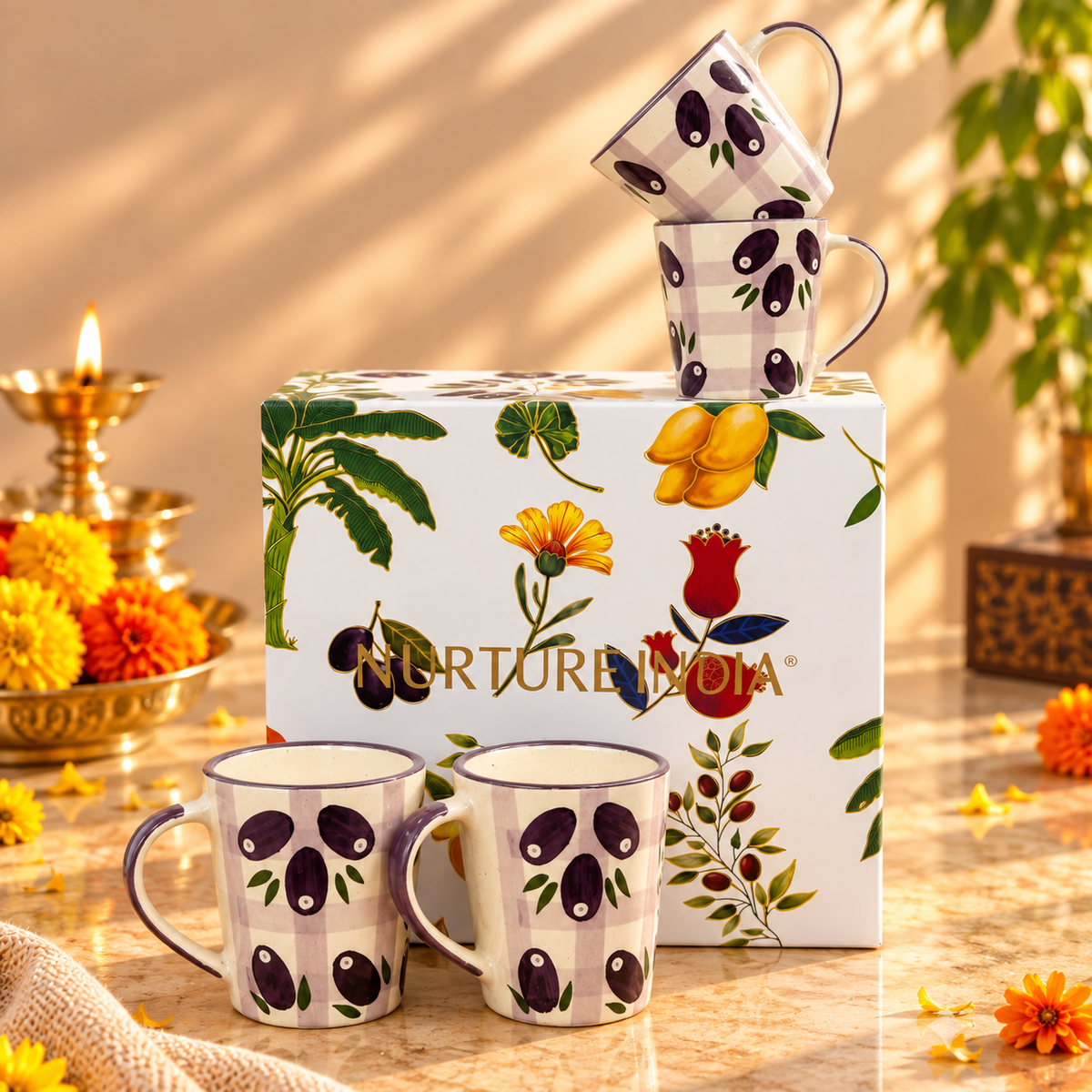 Set of 4 Mugs - Gift Hamper